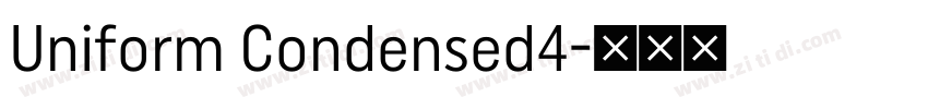 Uniform Condensed4字体转换